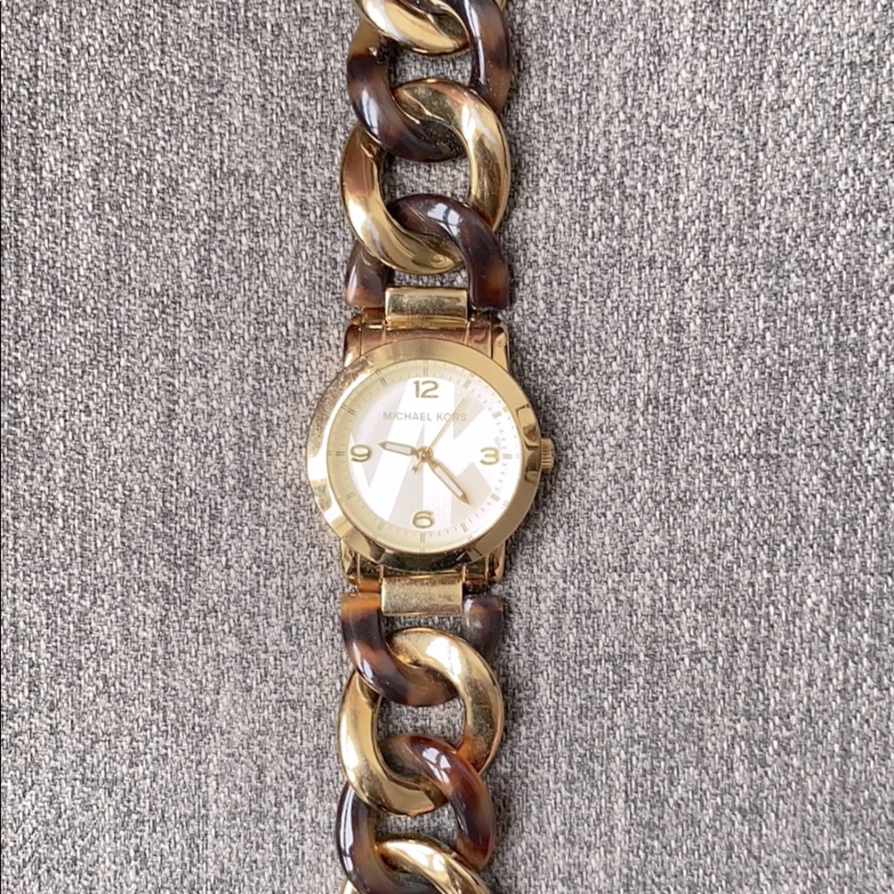 Michael Kors Tortoise Chain Watch